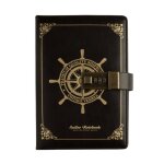 Journal en cuir avec cadenas � combinaison agenda personnel vintage organiseur carnet de notes