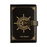 Journal en cuir avec cadenas  combinaison agenda personnel vintage organiseur carnet de notes