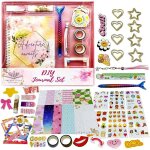 Journal de scrapbooking pour fille kit cadeau de scrapbooking set de papeterie avec autocollants et accessoire ...