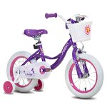 V�lo pour enfants - joystar - 14 pouces - panier et roues auxiliaires - violet