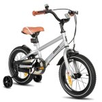 Joystar v�lo enfant 14 pouces (3 - 5 ans) avec freins � double main & roues dentra�nement - argent