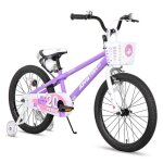 Joystar vlo enfant 18 pouces avec roues dentranement lumineuses pour garons et filles de 5  9 ansviolet ...