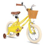 Joystar vlo pour filles 2 - 4 ans vlo pour enfants 12 pouces avec bquillejaune