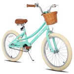 Joystar vlo pour filles 7 - 13 ans vlo pour enfants 20 pouces avec panier et bquill - vert