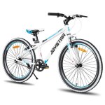 Joystar vlo de montagne 24 pouces pour garons et filles 7 - 13 ans drailleur 1 vitesse pneus  flancs ...