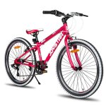 Joystar vélo de montagne 24 pouces pour garçons et filles 7 - 13 ans dérailleur 7 vitesse pneus à flancs ... Joystar vélo de montagne 24 pouces pour garçons et filles 7 - 13 ans dérailleur 7 vitesse pneus à flancs ...