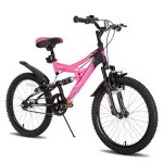 Vtt enfant - joystar - 20 pouces - suspension totale - double frein � main - rose