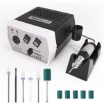 Jsda jd400 ponceuse  ongles professionnelle 30000 rpm double sens silencieuse avec embouts noir