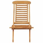 (soldes juillet)chaise de jardin pliable - uu - fauteuil pliante - 50x90x69 cm bois de teck massif fr1319163 ...