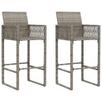 (soldes juillet)tabourets de bar - uu - chaise dîlot - pour jardin lot de 2 gris résine tressée fr1368704 ... (soldes juillet)tabourets de bar - uu - chaise dîlot - pour jardin lot de 2 gris résine tressée fr1368704 ...