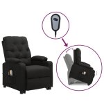Juin * fauteuil de massage / massant / relaxation noir 100 % polyester tissu f233853 Juin * fauteuil de massage / massant / relaxation noir 100 % polyester tissu f233853