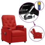 Juin * fauteuil de massage / massant / relaxation rouge bordeaux similicuir f234543 Juin * fauteuil de massage / massant / relaxation rouge bordeaux similicuir f234543