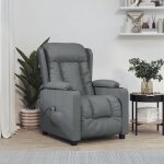 Juin * fauteuil r�glable / relaxation fauteuil inclinable �lectrique gris similicuir f231987