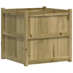 (juin soldes) lit surlev profond - jm - jardinire extrieur - bac  plantes - 70x70x70 cm bois de ...