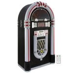 Jukebox rtro monstershop - lecteur cd, mp3, bluetooth, radio, aux, eclairage