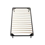 Julie - solide et confortable sommier cadre a lattes + pieds 70x190 x 29 cm en metal