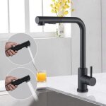 Jullybathevy robinet de cuisine - mitigeur dvier avec douchette extractible pivotant  360 robinetterie ...
