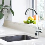 Jullybathevy robinet de cuisine standard chrome robinet de cuisine rotatif à 360 mitigeur dévier Jullybathevy robinet de cuisine standard chrome robinet de cuisine rotatif à 360 mitigeur dévier