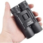 Jumelles compactes fujunkang - mini jumelles pliables 10x25 pour observation des oiseaux - noir