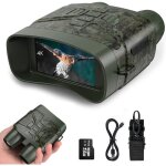 Jumelle vision nocturne 4k 36mp, relassy hd portee de lunette vision nocturne de 300m, rechargeable lunettes ...