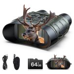 Jumelle vision nocturne camra campark 112mp 4k zoom numrique 12x cran lcd 3. 0 5000mah rechargeable ...