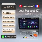 Litillbuly 1go 32go wifi adaptateur autoradio pour peugeot 407 sw cc 2004 - 2011 accessoire autoradio ...