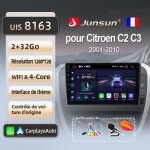 Junsun 2go 32go wifi adaptateur autoradio pour citroen c2 c3 2001 - 2010 accessoire autoradio android ...
