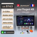 Junsun 2go 32go wifi adaptateur autoradio pour peugeot 406 1994 - 2005 accessoire autoradio android voiture ...