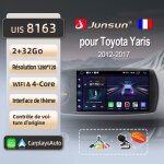 Junsun 2go 32go wifi adaptateur autoradio pour toyota yaris 2012 2013 2014 - 2017 accessoire autoradio ...