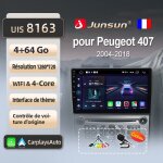 Litillbuly 4go 64go wifi adaptateur autoradio pour peugeot 407 sw cc 2004 - 2011 accessoire autoradio ...