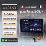Litillbuly 4go 64go wifi adaptateur autoradio pour renault clio 4 2012 2013 2014 - 2016 accessoire autoradio ...
