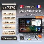 Junsun 8go 256go 11. 5 4g wifi adaptateur autoradio pour vw multivan t5 2003 - 2015 accessoire autoradio ...