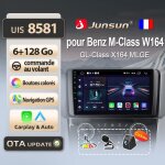 Junsun autoradio 4g 6go 128go pour mercedes benz gl ml w164 accessoire autoradio android voiture carplay ...