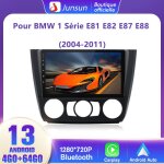 Junsun autoradio 4g android 13 4go + 64go pour bmw 1 series e81 e82 e87 e88 (2004 - 2011)avec 9 pouces ...