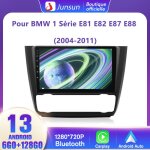 Junsun autoradio 4g android 13 6go + 128go pour bmw 1 series e81 e82 e87 e88 (2004 - 2011)avec 9 pouces ...