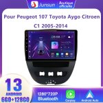 Junsun autoradio 4g android 13 6go + 128go pour peugeot 107 toyota aygo citroen c1 10 Écran tactile avec ... Junsun autoradio 4g android 13 6go + 128go pour peugeot 107 toyota aygo citroen c1 10 Écran tactile avec ...