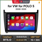 Junsun autoradio 9 pouces android 13 carplay voiture pour vw volkswagen polo 5 2008 - 2020 cran tactile ...