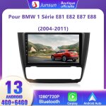 Junsun autoradio android 13 4go + 64go pour bmw 1 series e81 e82 e87 e88 (2004 - 2011)avec 9 pouces carplay ...