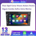 Junsun autoradio android 13 4go + 64go pour opel corsa vivaro antara vectra sigum combo zafira astra ...