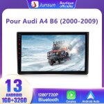 Junsun autoradio android 13 pour audi a4 b6 (2000 - 2009) 1go + 32go 9�cran tactile carplay gps wifi ...
