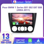 Junsun autoradio android 13 pour bmw 1 series e81 e82 e87 e88 (2004 - 2011) avec 1go + 32go 9 cran carplay ...