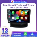 Junsun autoradio android 13 pour renault trafic opel vivaro (x83) (2010 - 2014) 1go + 32go 10�cran tactile ...