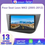 Junsun autoradio android 13 pour seat leon 2 mk2 (2005 - 2012) 1go + 32go 9 cran tactile avec gps carplay ...