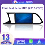Junsun autoradio android 13 pour seat leon mk3 (2012 - 2020) 1go + 32go 9 cran tactile avec carplay ...