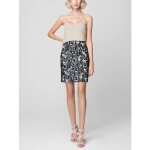 Sl jupe courte en velours de daim pour femme taille l blanche motif serpent coupe a taille haute fermeture ...