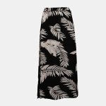 Jupe longue taille haute imprim� feuilles femme vero moda
