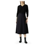 Jupe midi femme �vas�e en coton noir taille s - �l�gante et intemporelle pour tenues quotidiennes et ...