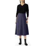 Jupe midi femme �vas�e �l�gante en coton �pais bleu marine taille xl style classique chic pour occasion ...