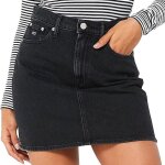 Jupe mom noir femme tommy hilfiger skirt