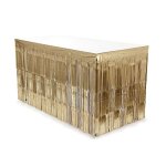 Jupe de table ou buffet � franges dor�e